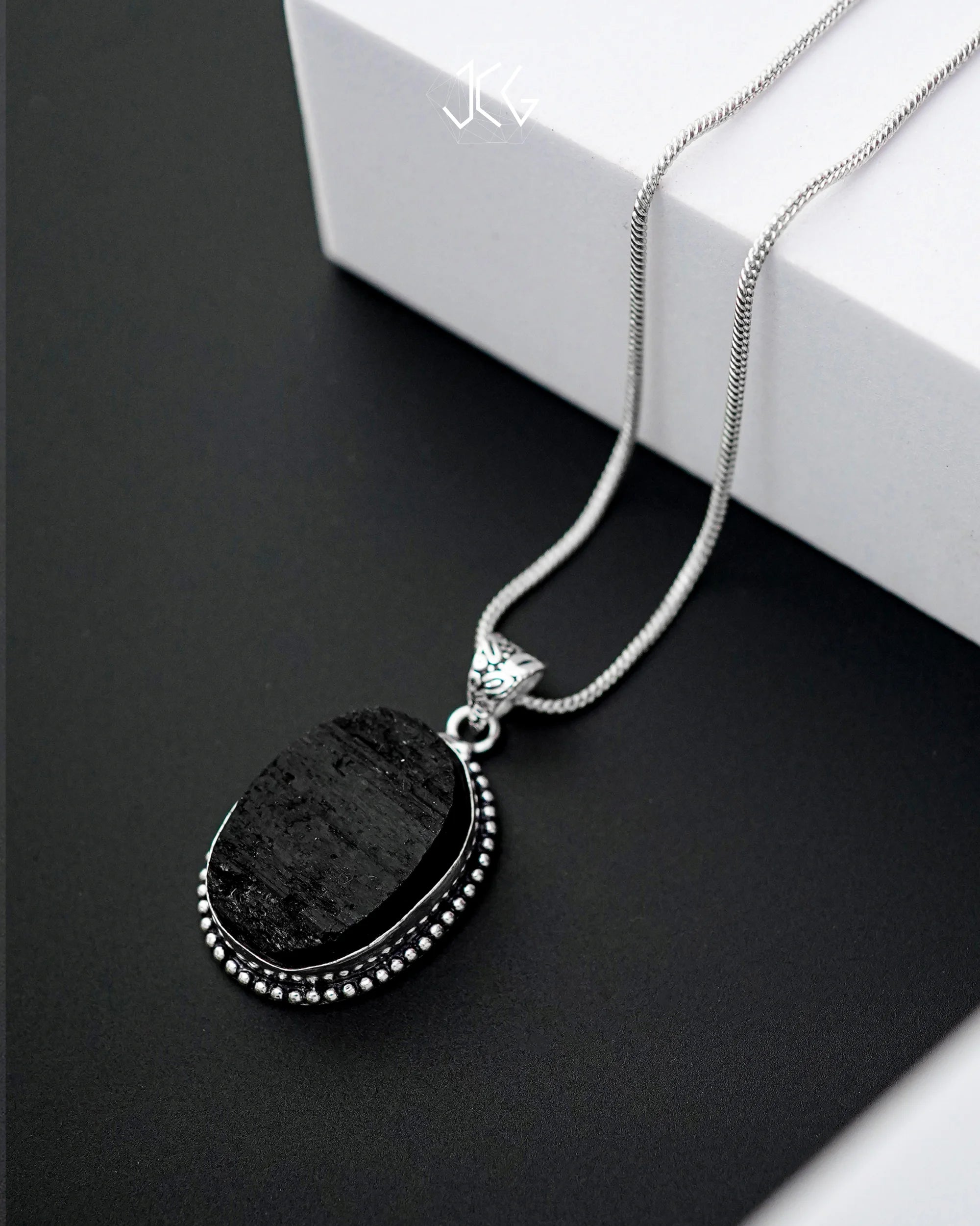 Black Tourmaline Pendant Jaipur Crystal Gems