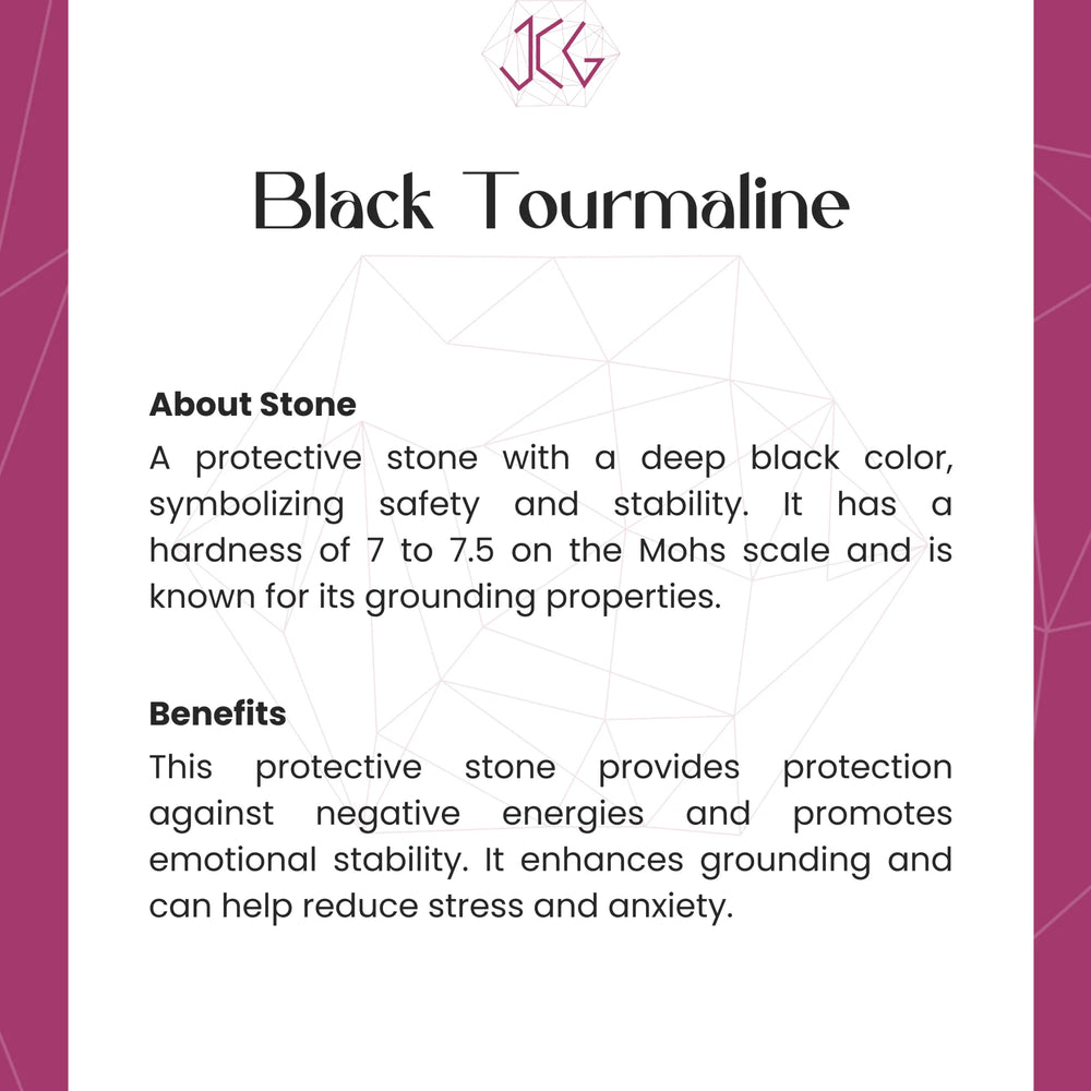 Black Tourmaline Raw Stone 100 Grams - Jaipur Crystal Gems