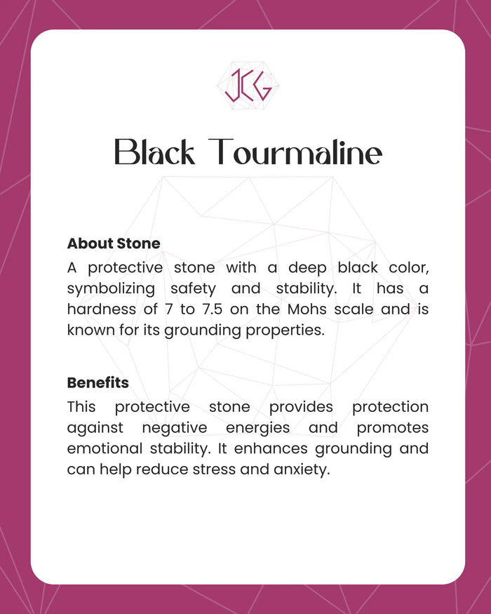 Black Tourmaline Raw Stone 100 Grams - Jaipur Crystal Gems