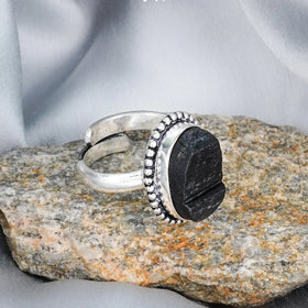 Black Tourmaline Ring - Jaipur Crystal Gems