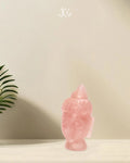 Rose Quartz Buddha head Jaipur Crystal Gems