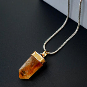 Citrine Pencil Pendant - Jaipur Crystal Gems