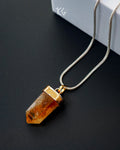 Citrine Pencil Pendant - Jaipur Crystal Gems