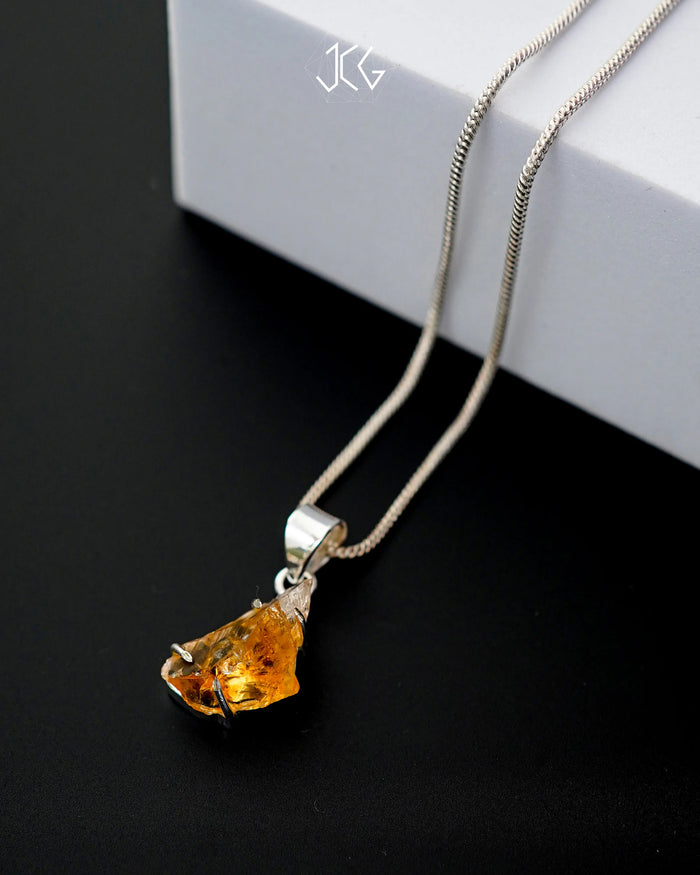 Citrine Pendant - Jaipur Crystal Gems