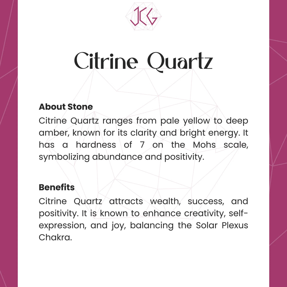 Citrine Pendant - Jaipur Crystal Gems