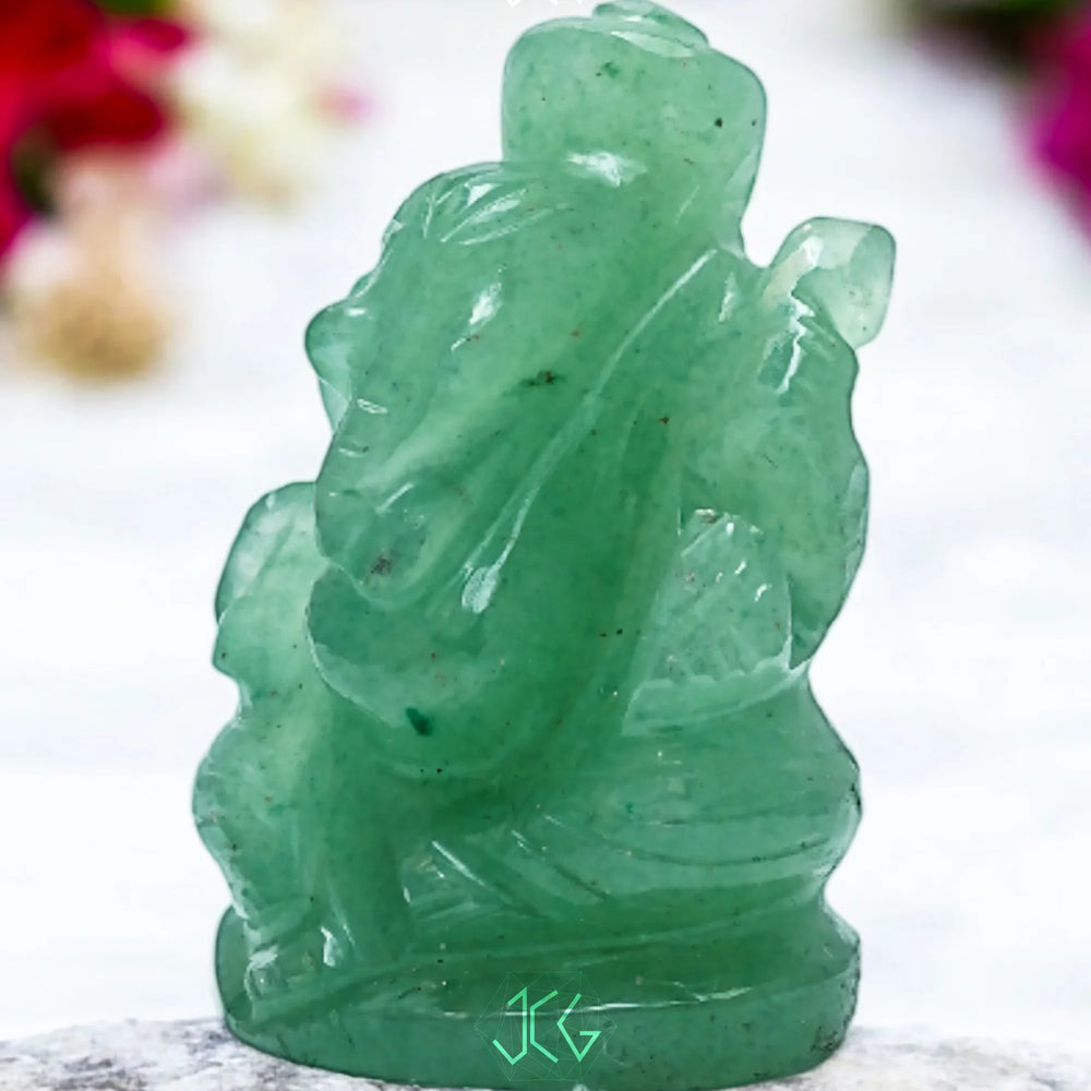 Green Aventurine Ganesha Jaipur Crystal Gems