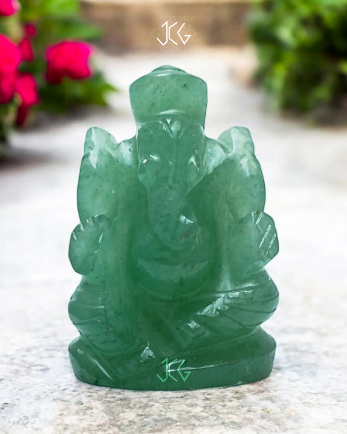 Green Aventurine Ganesha Jaipur Crystal Gems