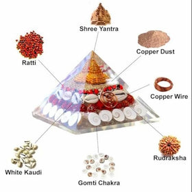 DHAN LAXMI PYRAMID AND SELENITE PLATE COMBO SET