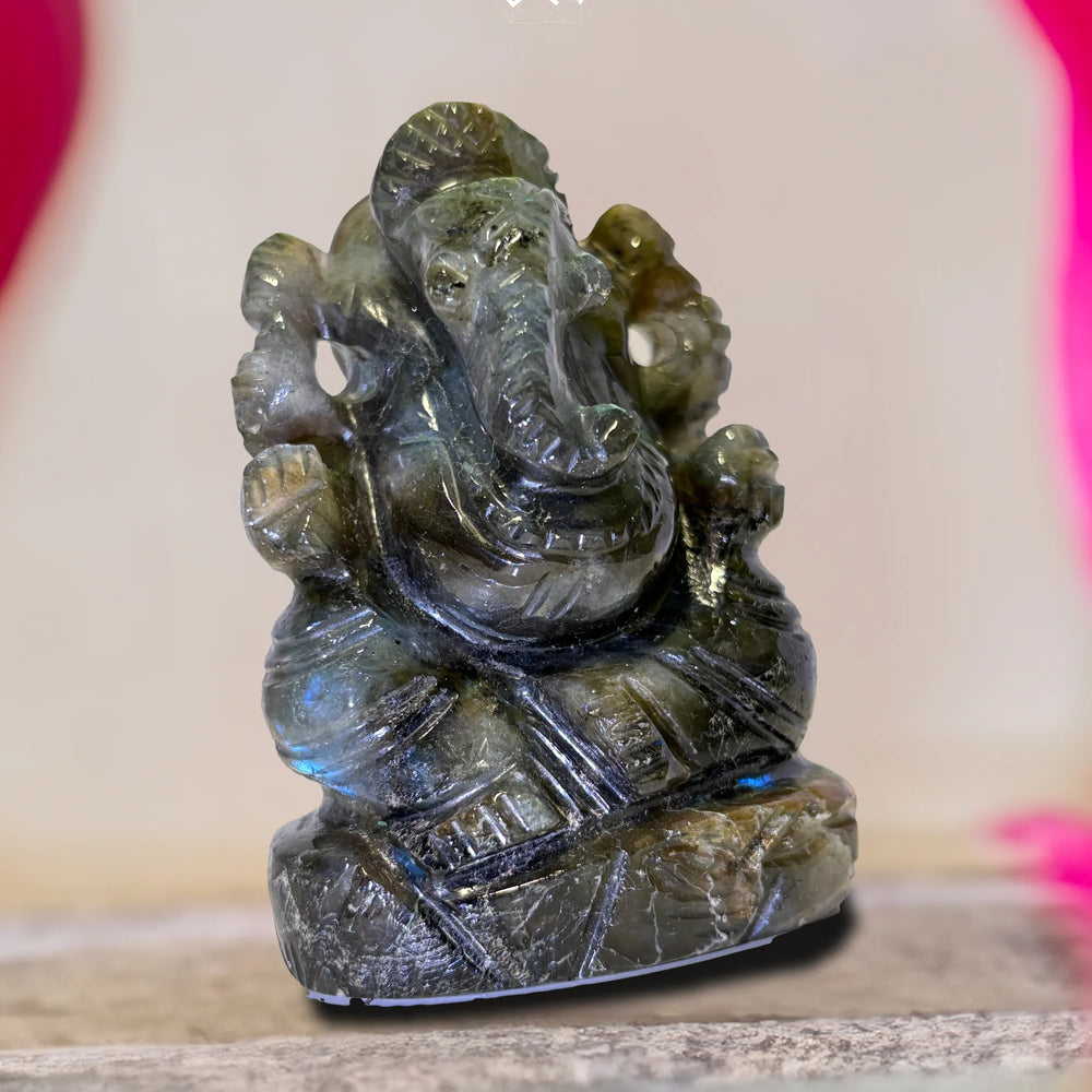 Labradorite Ganesha - Jaipur Crystal Gems