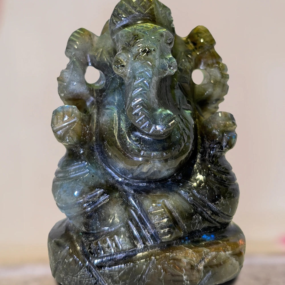 Labradorite Ganesha - Jaipur Crystal Gems