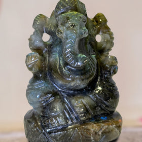 Labradorite Ganesha - Jaipur Crystal Gems