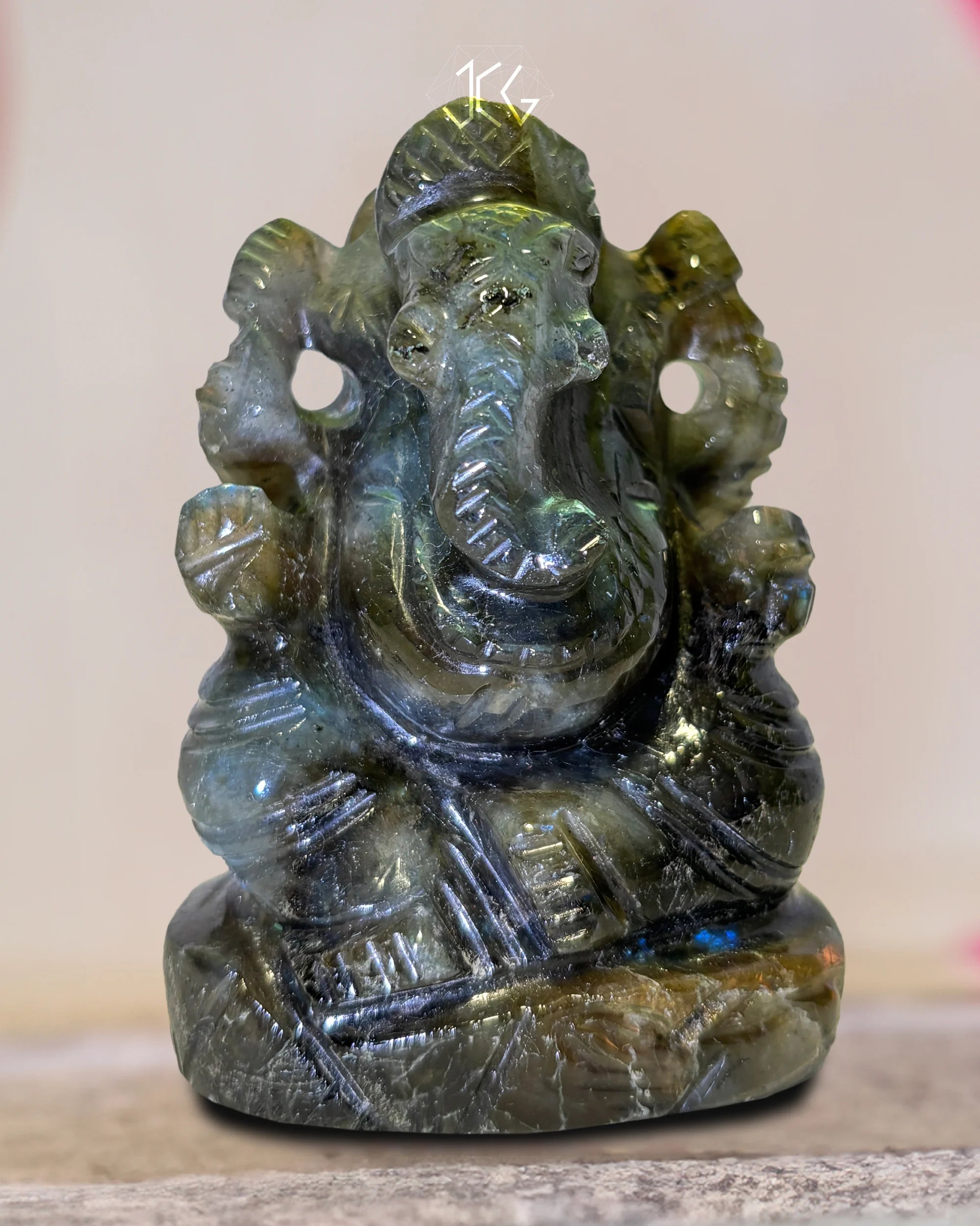 Labradorite Ganesha - Jaipur Crystal Gems