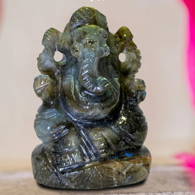 Labradorite Ganesha - Jaipur Crystal Gems