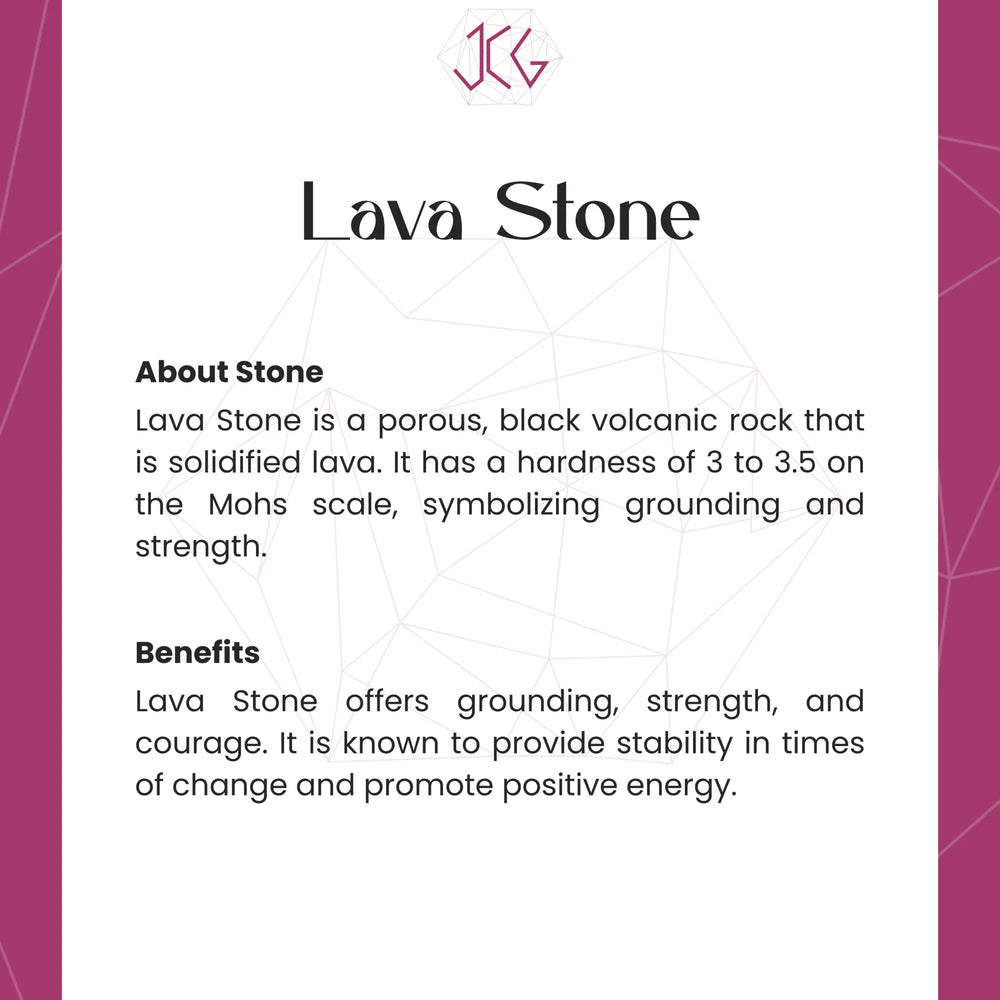 Lava Stone Bracelet Jaipur Crystal Gems