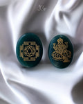 Green Aventurine Laxmi Zibu Coin - Jaipur Crystal Gems
