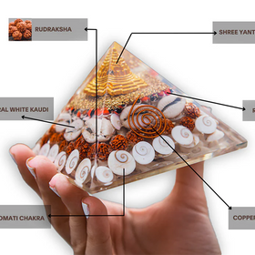 DHAN LAXMI PYRAMID AND SELENITE PLATE COMBO SET