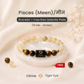 Pisces (मीन राशि) Zodiac Bracelet (With Certificate) – Free Raw Selenite Plate