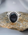 Polished Black Tourmaline Ring - Jaipur Crystal Gems