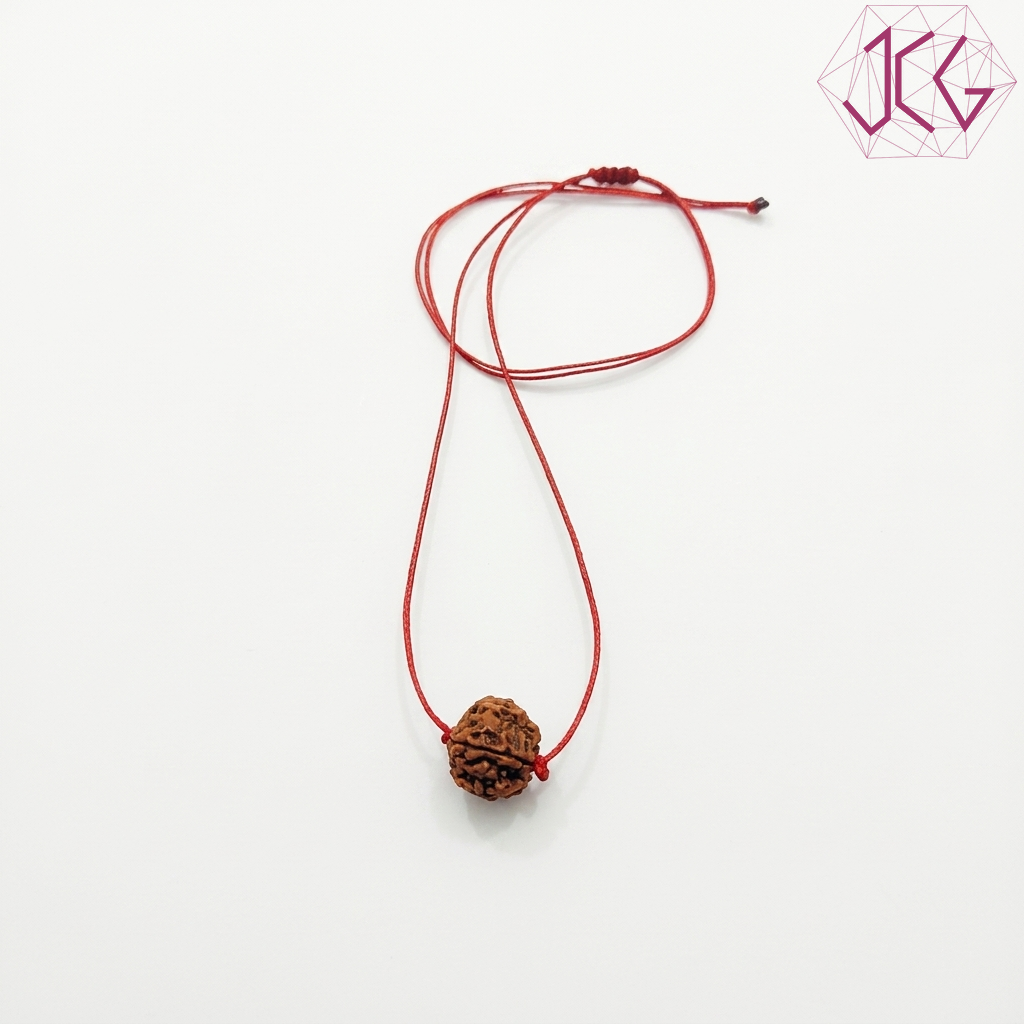5 Mukhi Rudraksha Pendant in Adjustable Red Thread