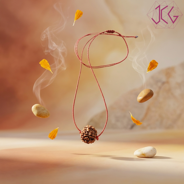 5 Mukhi Rudraksha Pendant in Adjustable Red Thread