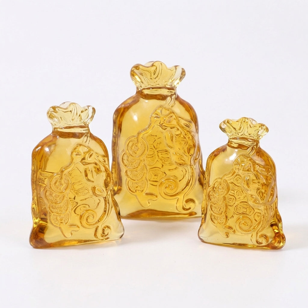 Glass Feng Shui Money Bag – Wealth Pouch & Pixiu Guardian