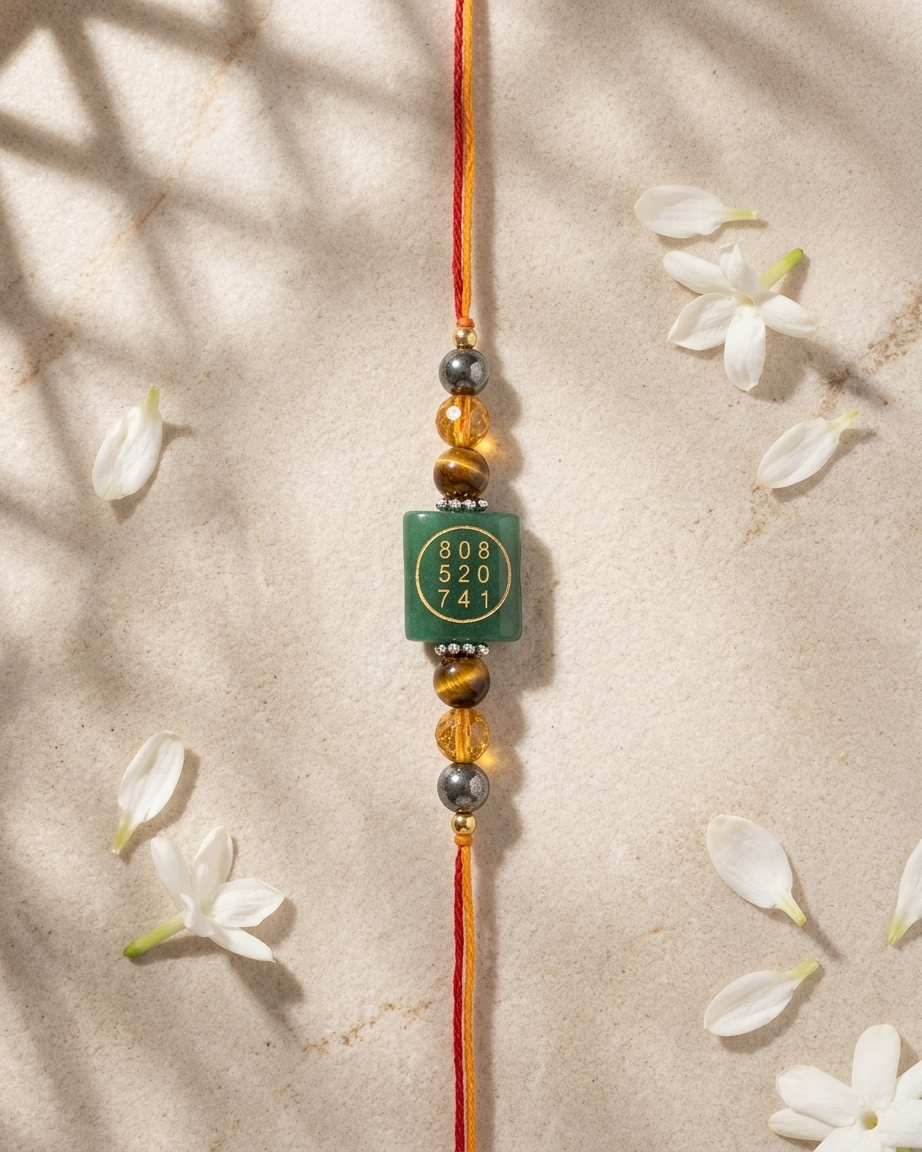 ZIBU COIN SYMBOLS CRYSTAL RAKHI