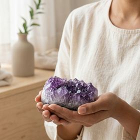 Natural Amethyst Crystal Cluster (With Certificate) | 440g