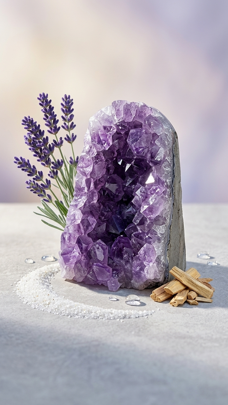 Natural Amethyst Crystal Cluster (With Certificate) | 573g