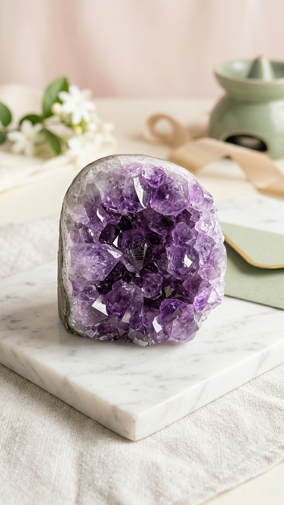 Natural Amethyst Crystal Cluster (With Certificate) | 440g