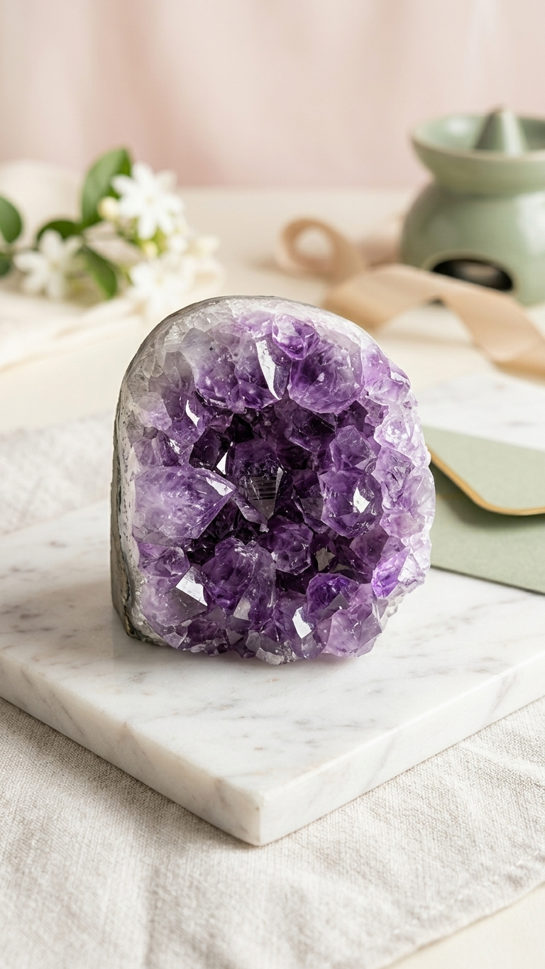 Natural Amethyst Crystal Cluster (With Certificate) | 440g