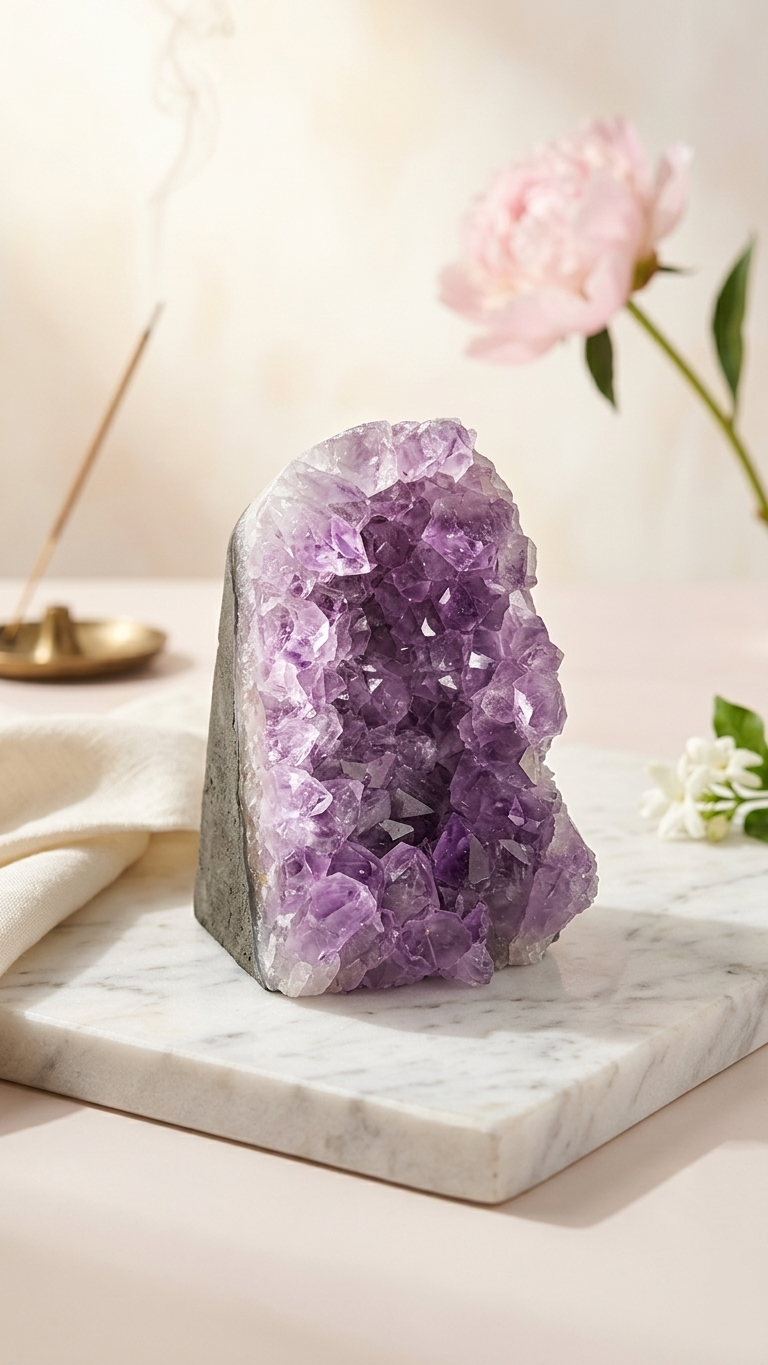 Natural Amethyst Crystal Cluster (With Certificate) | 573g