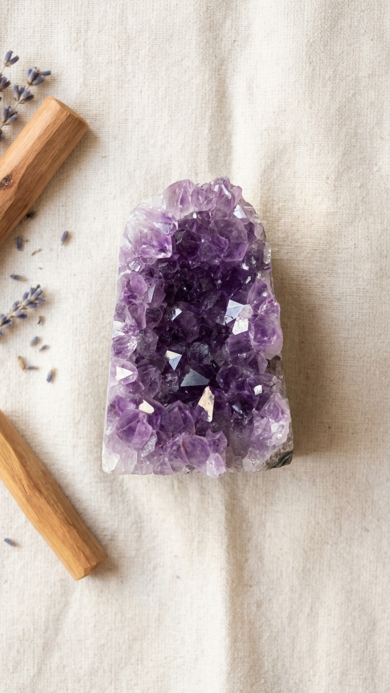 Natural Amethyst Crystal Cluster (With Certificate) | 573g