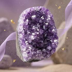 Natural Amethyst Crystal Cluster (With Certificate) | 406g