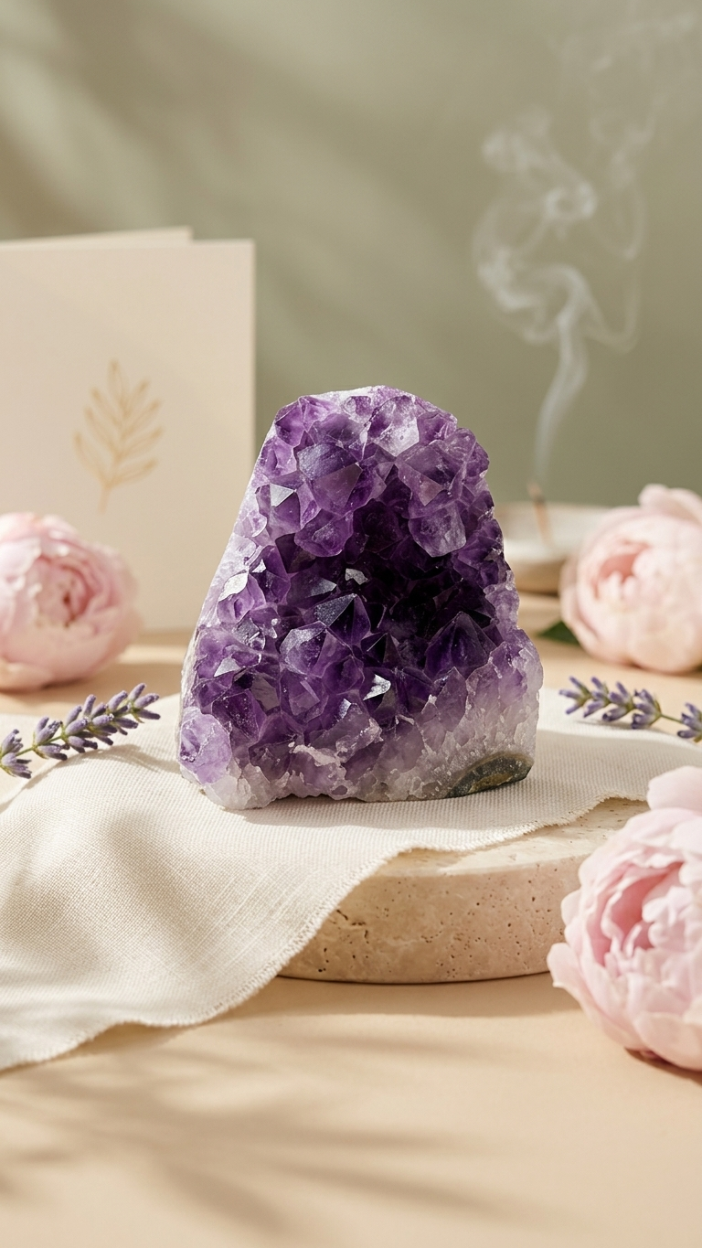 Natural Amethyst Crystal Cluster (With Certificate) | 343g