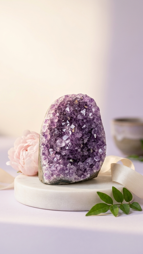 Natural Amethyst Crystal Cluster (With Certificate) | 406g