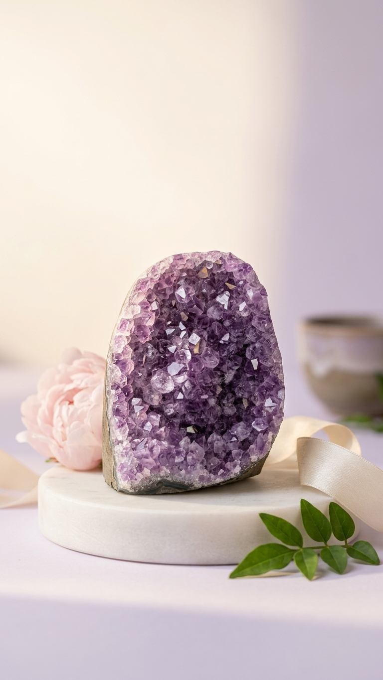 Natural Amethyst Crystal Cluster (With Certificate) | 406g