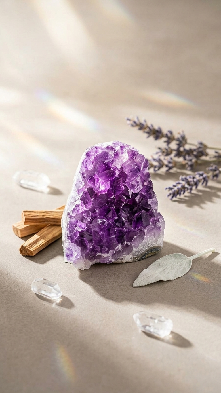 Natural Amethyst Crystal Cluster (With Certificate) | 343g