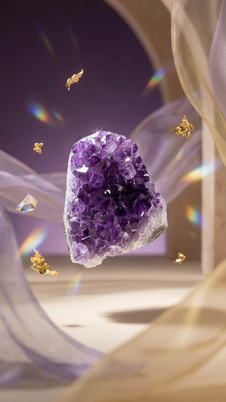 Natural Amethyst Crystal Cluster (With Certificate) | 343g