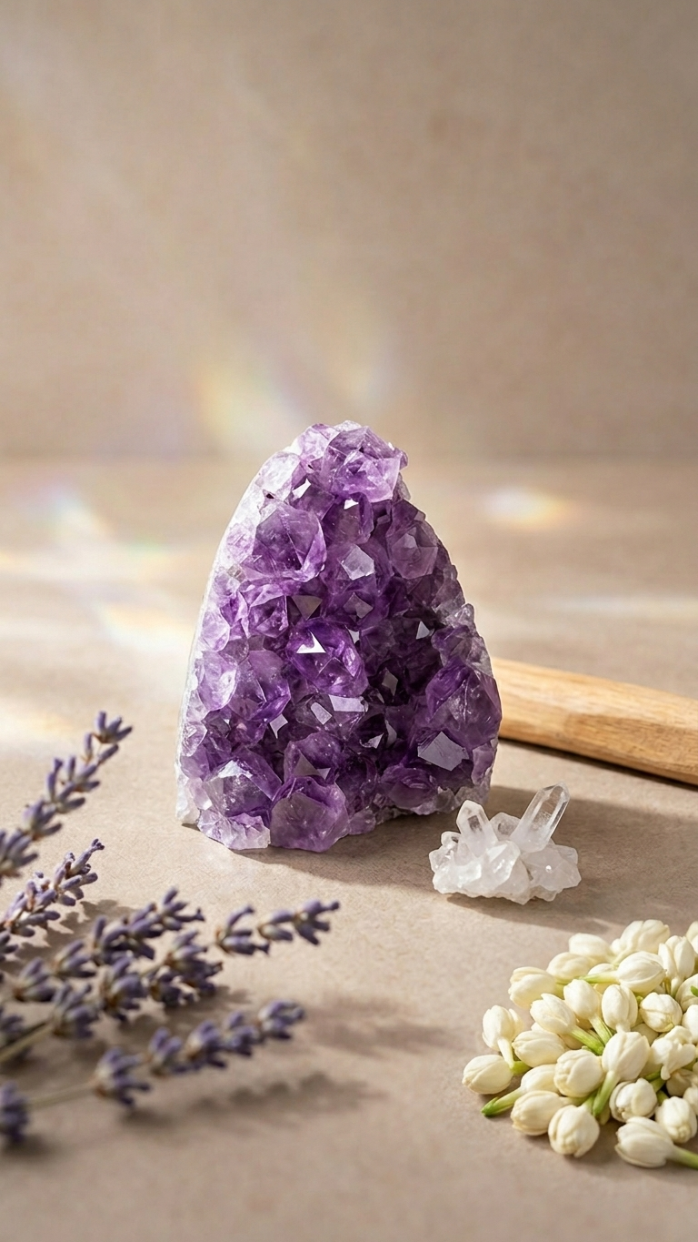 Natural Amethyst Crystal Cluster (With Certificate) | 434g