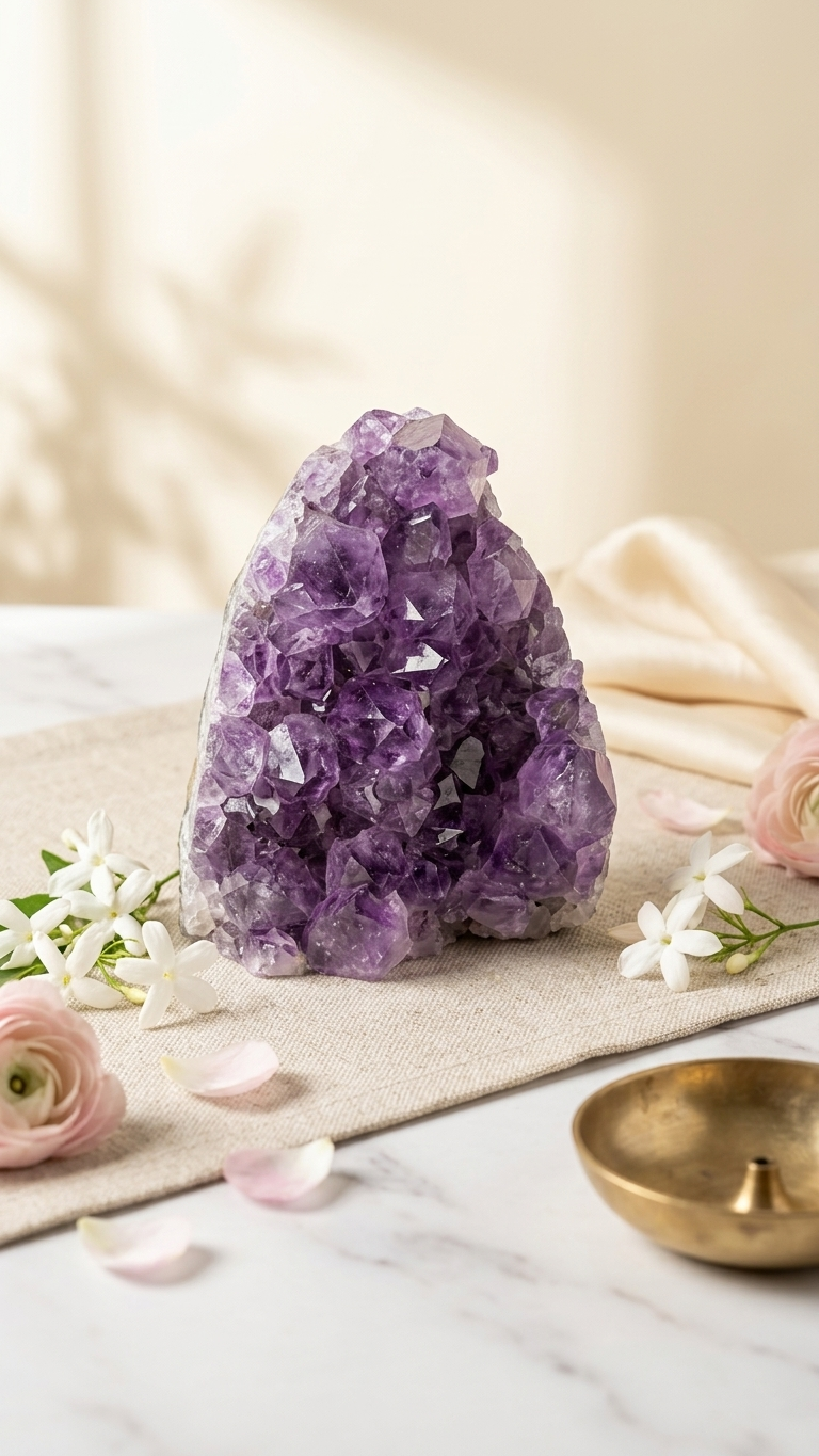 Natural Amethyst Crystal Cluster (With Certificate) | 434g