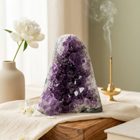 Natural Amethyst Crystal Cluster (With Certificate) | 414g