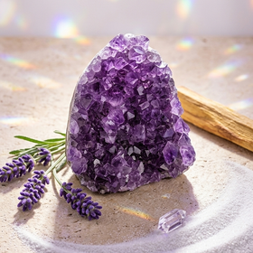 Natural Amethyst Crystal Cluster (With Certificate) | 273g