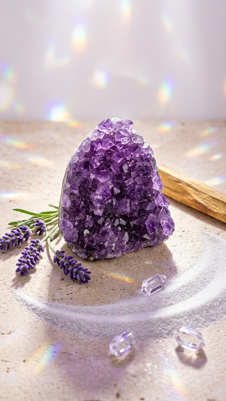 Natural Amethyst Crystal Cluster (With Certificate) | 273g