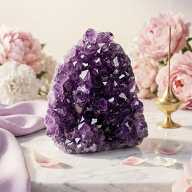 Natural Amethyst Crystal Cluster (With Certificate) | 273g