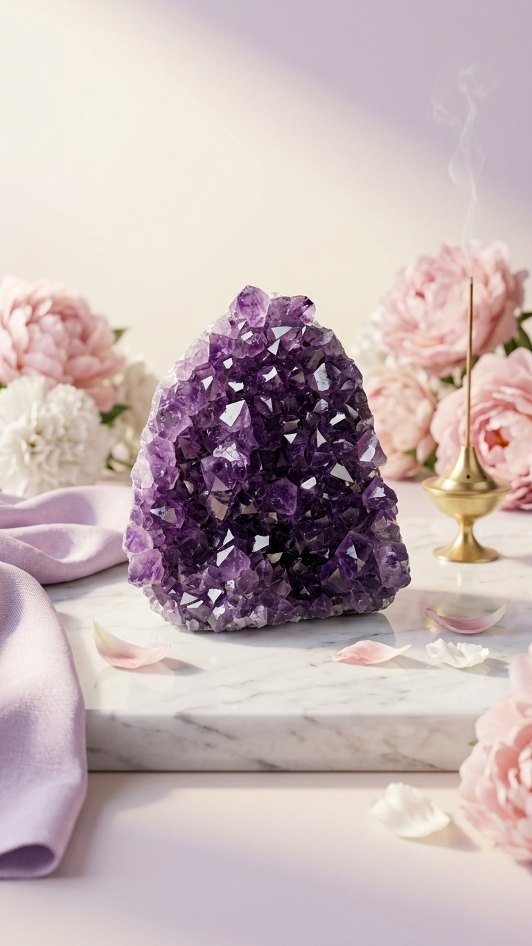 Natural Amethyst Crystal Cluster (With Certificate) | 273g