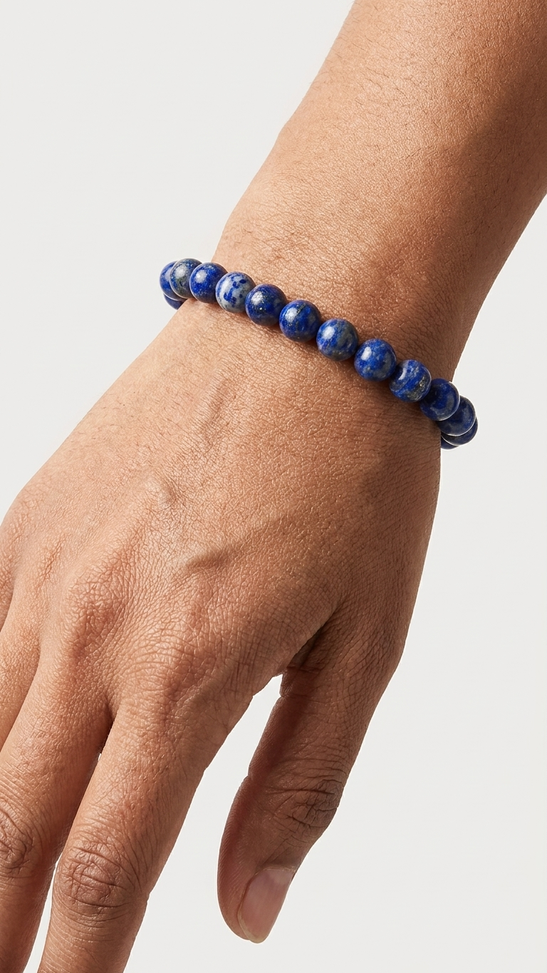 Natural Lapis Lazuli Power Bracelet (With Certificate)