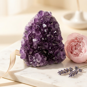 Natural Amethyst Crystal Cluster (With Certificate) | 273g