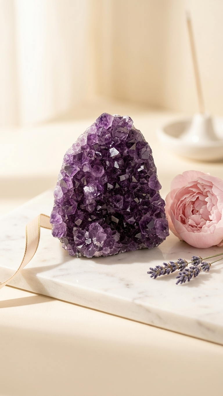 Natural Amethyst Crystal Cluster (With Certificate) | 273g