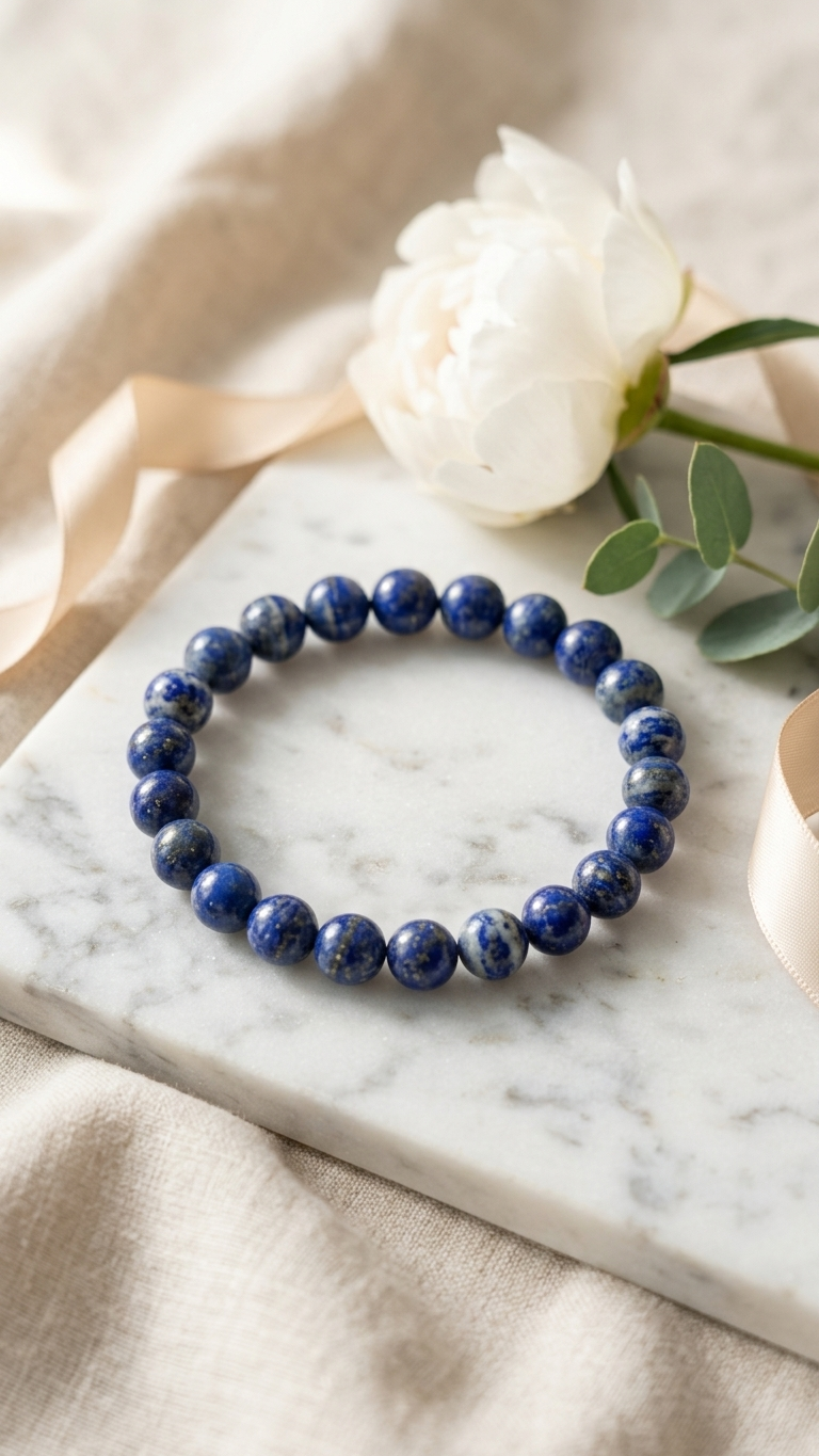 Natural Lapis Lazuli Power Bracelet (With Certificate)