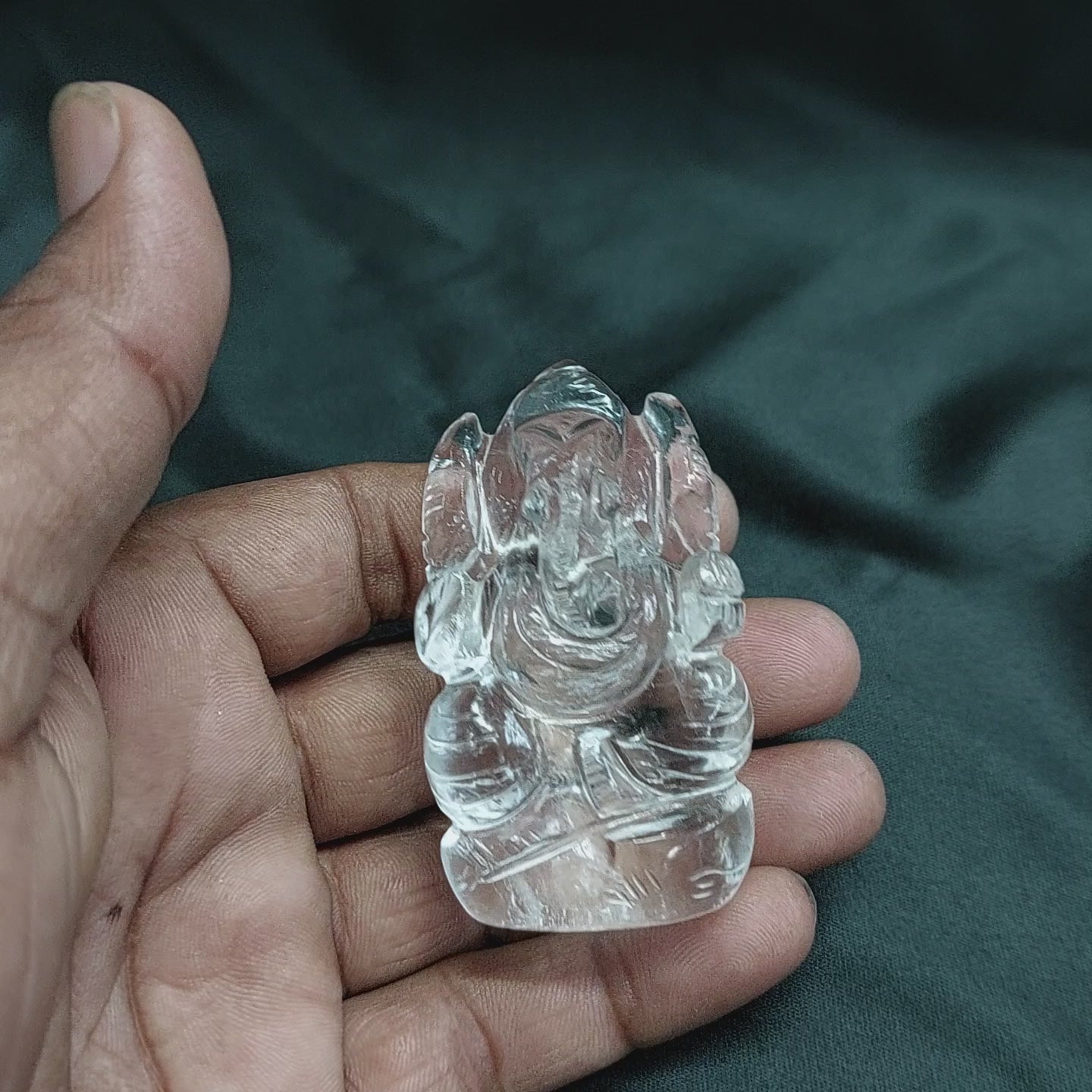 CLEAR QUARTZ LORD GANESH STATUE
